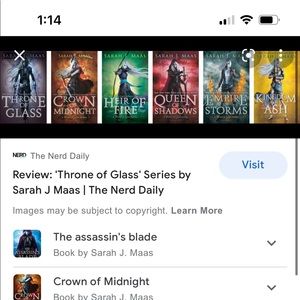Throne of Glass book series by Sarah J Maas